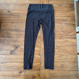 all in motion Black Leggings with White Dot Print